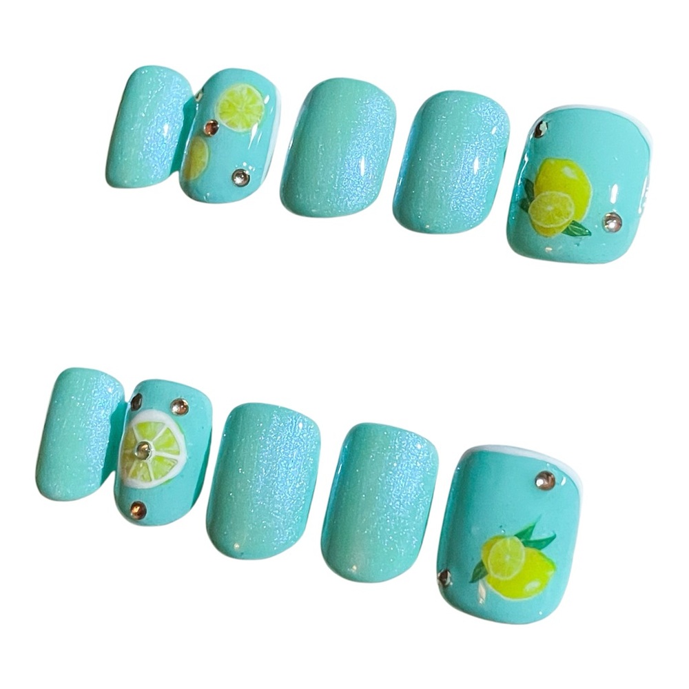 Lemon Aid Press On Nail Art Set Size S